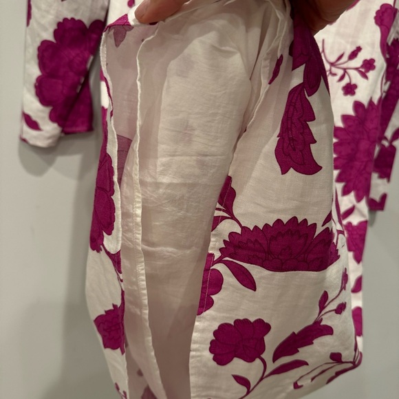 Ann Taylor Floral Linen Shift Dress XS - Picture 4 of 7